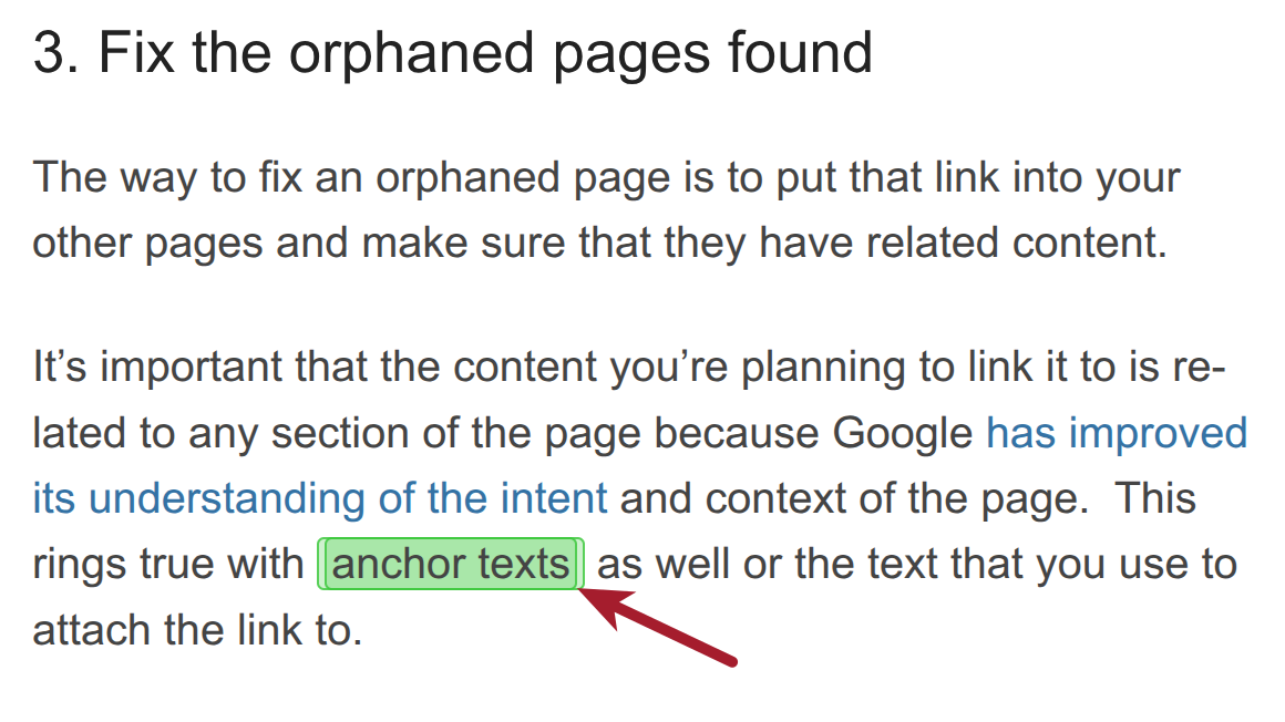 Highlighted anchor